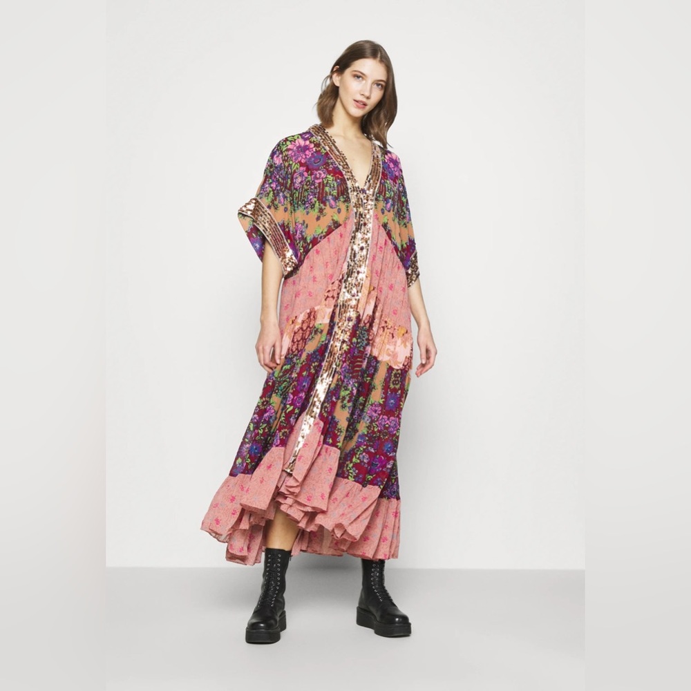 Free People One Fine Day boho maxi dress/duster